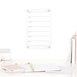 Threshold White and Gold Office Planner